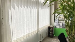 企業様レースカーテン取り付け